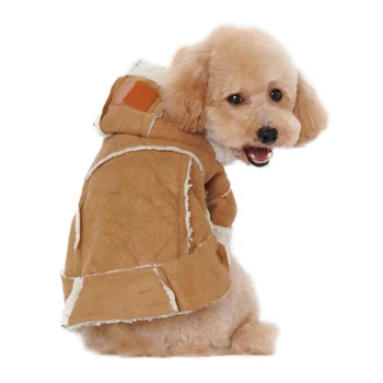 

2019 New Winter Pet Dogs Winter Thickened Warm Costume Puppy Hoodie Coat Easy to Wear Three Colors Optional