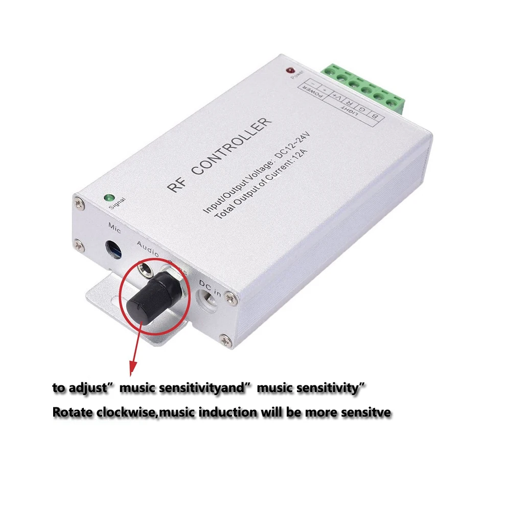 DC12V-24V 18 клавиш RGB Музыка Светодиодный контроллер с РЧ-пультом звук сенсор голосовое аудио управление для 3528 5050 RGB светодиодные полосы света