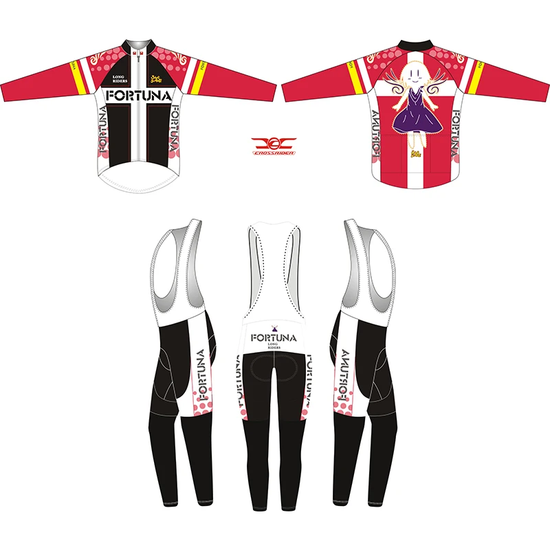 Crossrider 2019 Japan Fortuna Long Sleeve Cycling Jersey Bike Wear