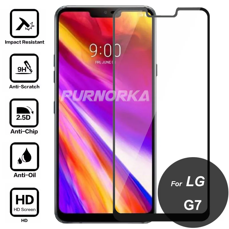 For LG G7 G7+ Full Cover Tempered Glass 3D 9H Screen Protector Covering Protective Film On G 7 G710EM LMG710EM ThinQ G710 EM | Мобильные