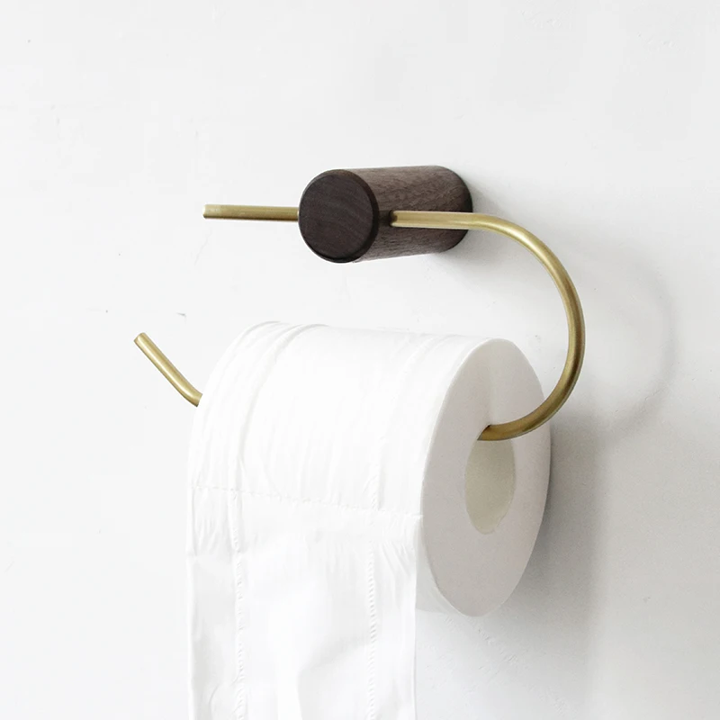 Nordic Hanging Toilet Paper Holder Copper Towel Toilet Paper Holder Copper Towel
