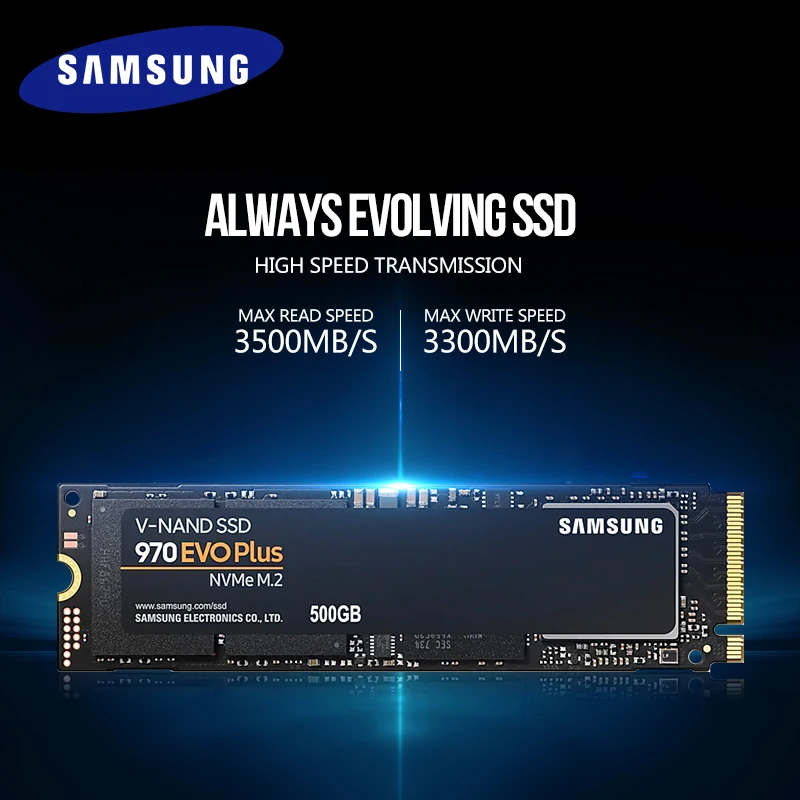 SAMSUNG SSD M.2 1 ТБ 250GB 500GB 970 EVO Plus NVMe Внутренний твердотельный диск Жесткий диск M2 2280 TLC PCIe Gen 3,0x4, NVMe 1,3