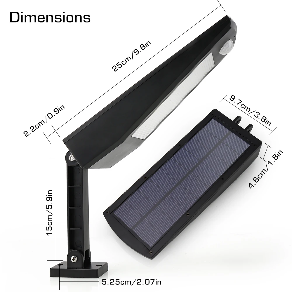 Leds de Iluminação ao ar Sensor de Movimento Muro do Jardim Pir à Prova Nova Chegada Livre Super Brilhante Luz Solar d' Água Mais Segura Levou Energia 48 Ip65 5 Sensor de Movimento PIR À Prova D'