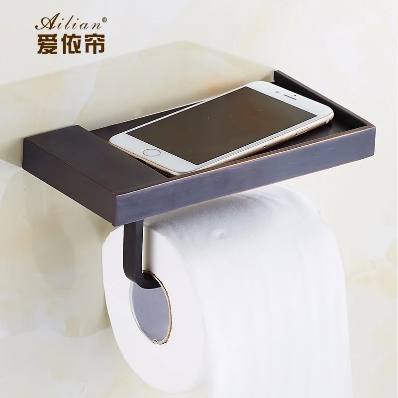 European 100 Copper Antique Black Bronze Towel Rack Roll Toilet
