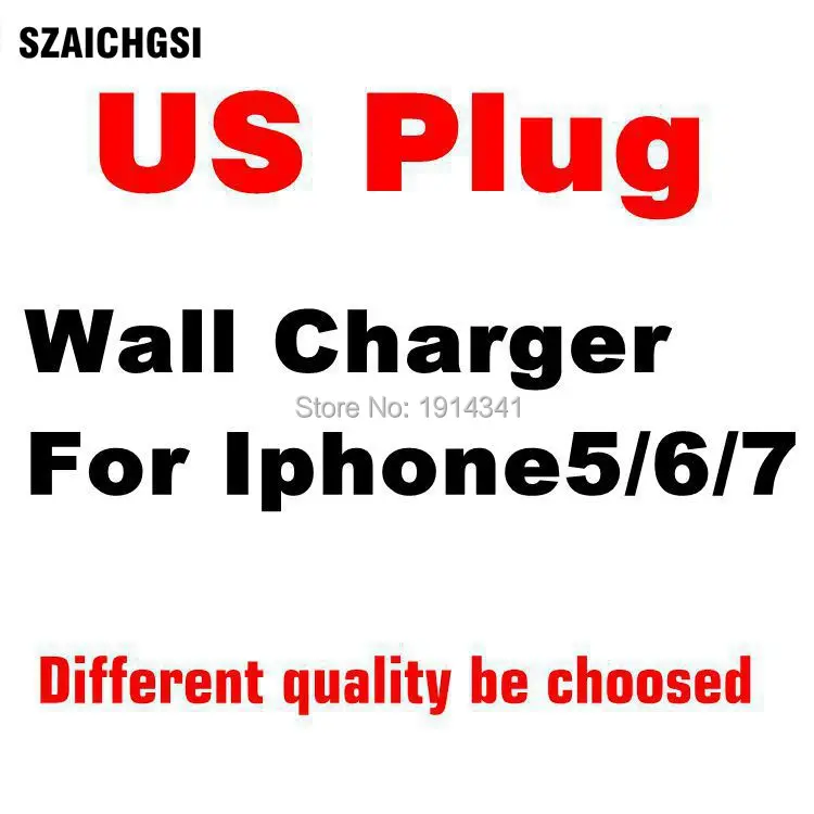 

SZAICHGSI US Plug USB Travel AC Power Wall charger Adapter Charger For iPod For Iphone 5 5S 6 6S 6plus 7 7plus wholesale 100pcs