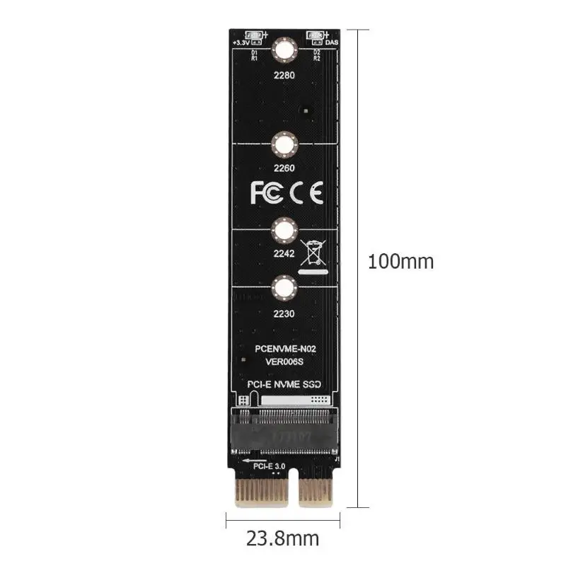NVME Adapter Card M.2 to PCI-E3.0 1x High Speed Extension M Key NGFF Converter Card Module