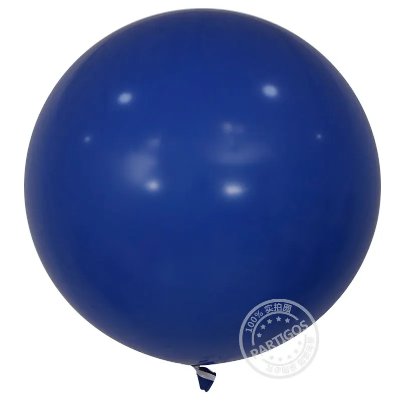 10 шт. 36 дюймов большой шар 90 см Джамбо белые круглые латексные шарики гигантские свадебные шары свадебный душ День рождения украшения - Цвет: deep blue