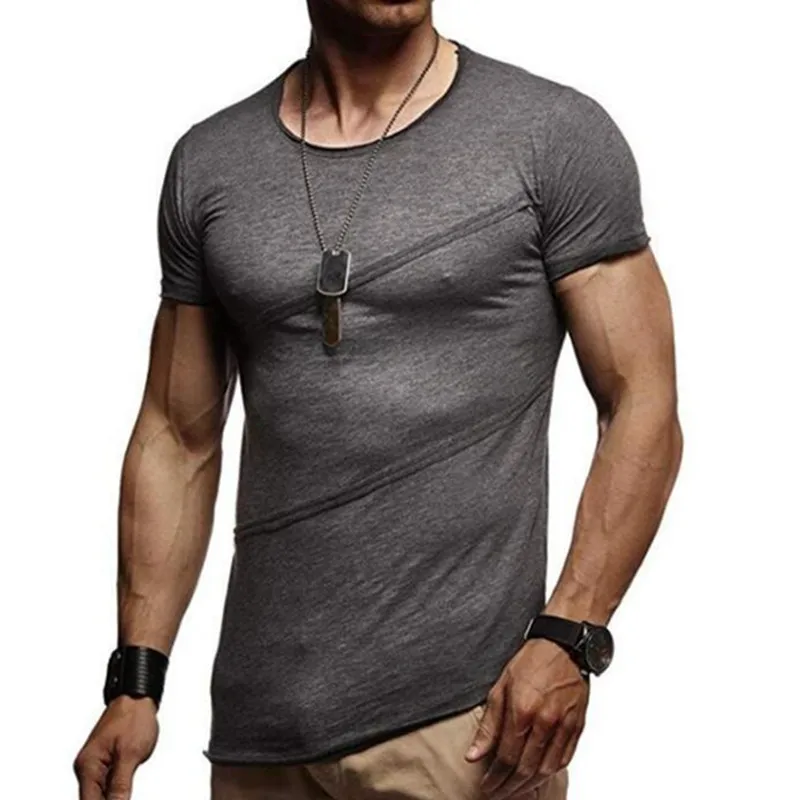 

2019 fashion men T-shirt spring and autumn new short-sleeved streetwear O NecK T-shirt men casual slim cotton T-shirt men