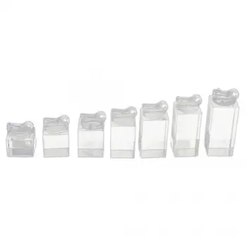 

3 Set of 7PCS Assorted Height Compact Easy Carry Clear Arcylic Ring Clip Display Stand Jewelry Riser Holder