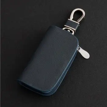 

For Volvo XC90 2016 2017 XC60 C30 C70 S40 S60L S70 S80L S90 SV40 V50 V70 Car Leather Key Holder Cover Wallet Pocket Chain