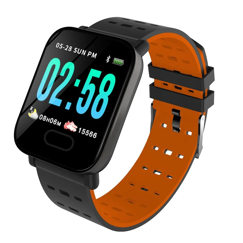 Bakeey M20 Смарт-часы для мужчин и женщин водонепроницаемые часы в режиме реального времени HR Мониторинг давления, кислорода в крови длительное время ожидания фитнес-Смарт-часы - Цвет: Оранжевый