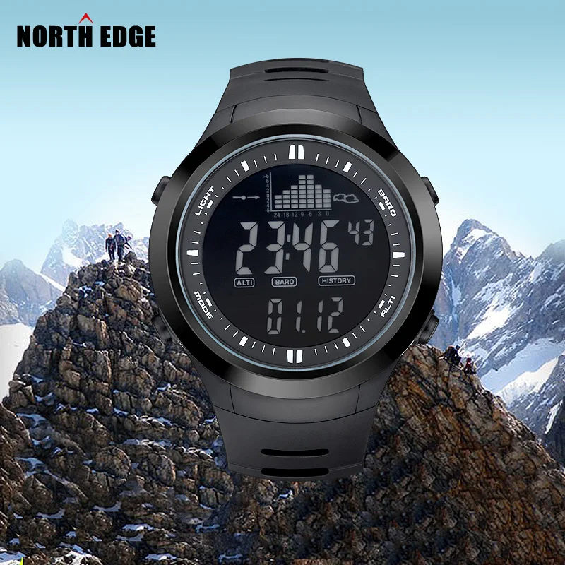 NORTH EDGE Fashion Sport Brand Watch Men Outdoor Altitude Climbing