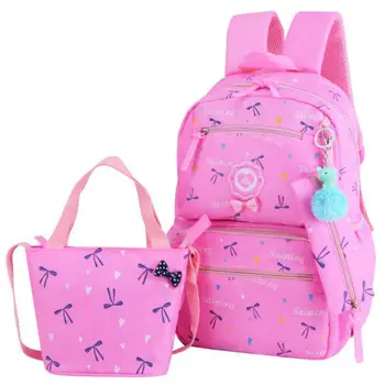 

2018 Children School Bags Teenager Girls travel Backpacks kids Orthopedic princess Book Backpack 3pcs/Set Rucksack schoolbags