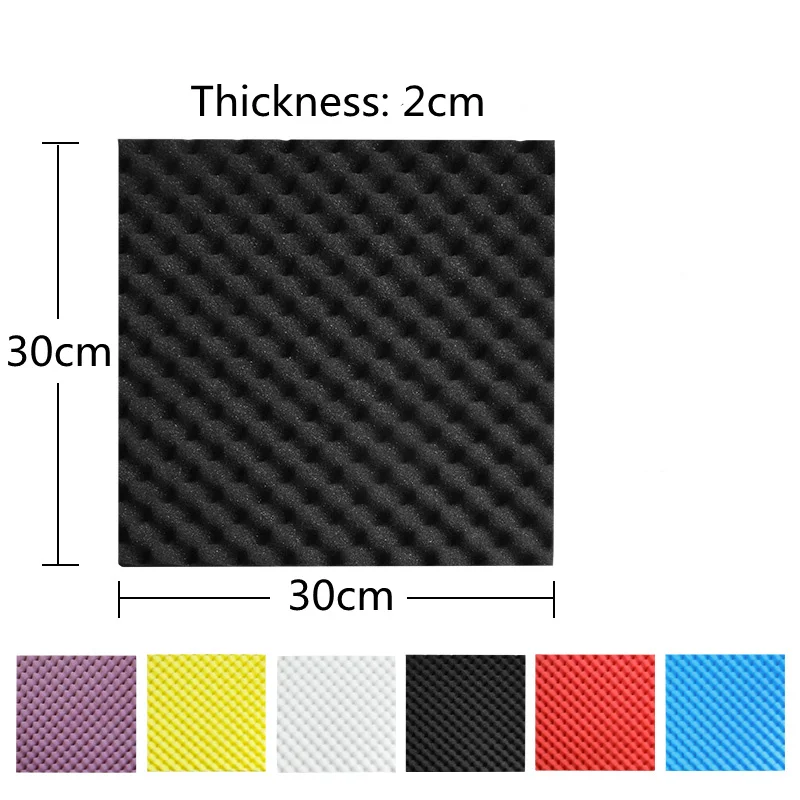 2 шт высокой плотности звукоизоляции пены плитки 30X30X2 см яичный ящик акустическая пена звукопоглощающий хлопок для KTV аудио студии комнаты