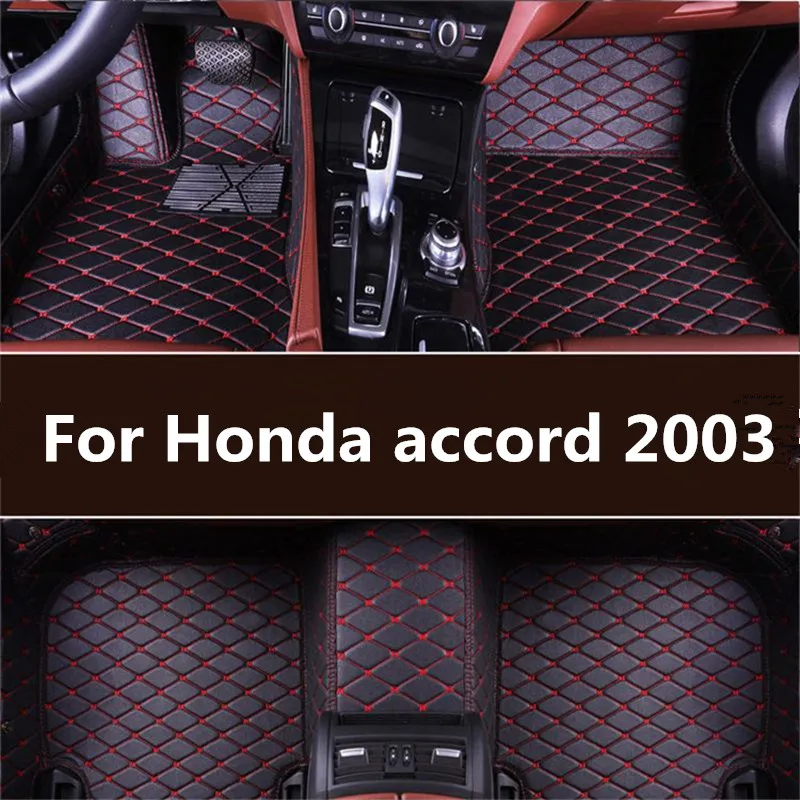 

leather car floor mats for Honda accord 2003 2004-2015 2016 2017 2018 Custom foot Pads automobile carpet car covers