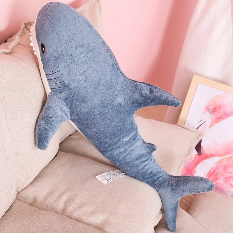 80-140 см стиль синяя плюшевая игрушка «Акула» большая кукла рыба из ткани имитация акулы мягкие плюшевые животные кукла детский подарок на день рождения