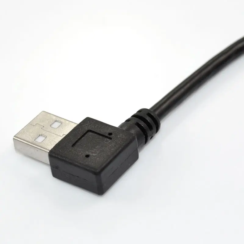 DAN высокоскоростной USB Мужской к Мини 5Pin адаптер левый угол конвертер удлинитель 25 см черный