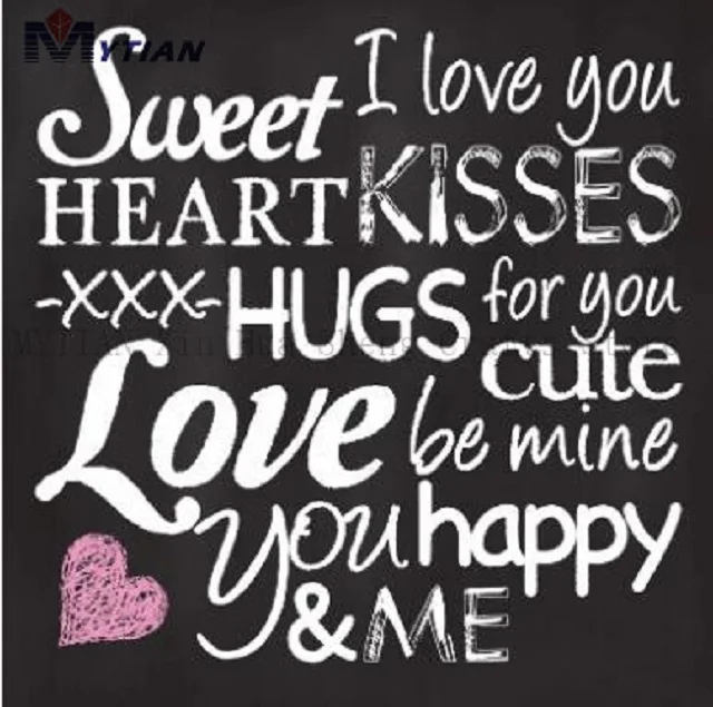 S072121MYTIAN 5d DIY Diamond Painting Love Sweet Diamond Embroidery Love text Handmade Cross Stitch Full Rhinestone Home Decor Gift
