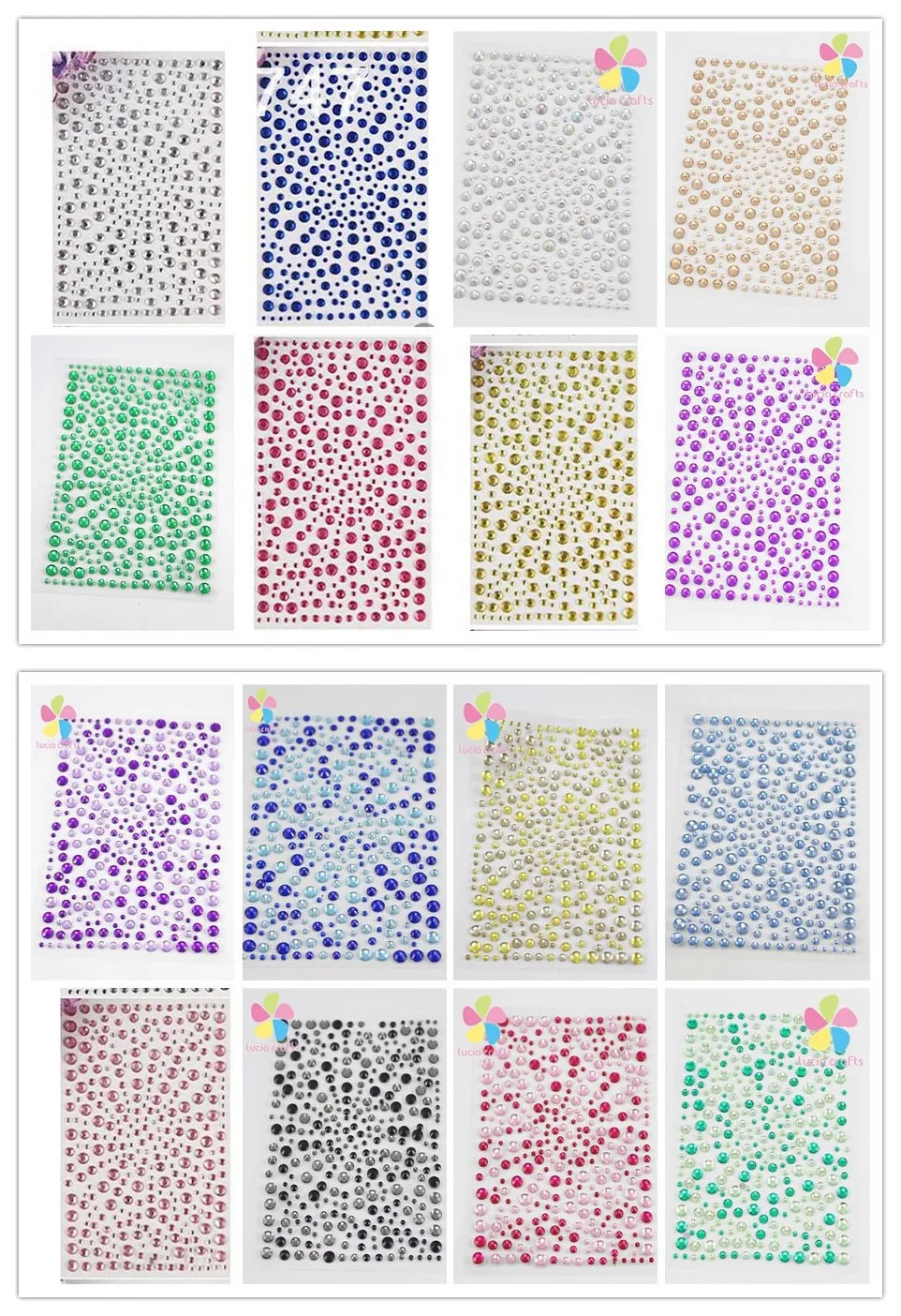 

SALE! Lucia crafts 1 sheet Mix size Crystal scrapbooking single sheet design rhinestone stickers for DIY decoration 022003012(1)