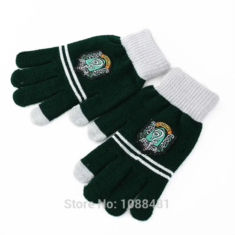 Школьные перчатки Хогвартс Гриффиндор/Слизерин/Hufflepuff/Ravenclaw сенсорные перчатки подарок на Рождество Хэллоуин