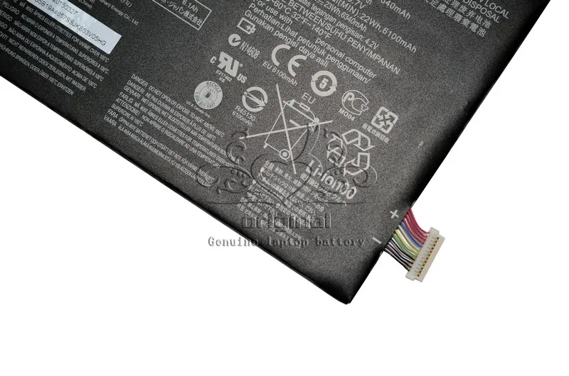 JIGU запасной аккумулятор для ПК 6350 мАч для lenovo IdeaTab S6000 Idea Tab S600H B6000-F Bateria L11C2P32