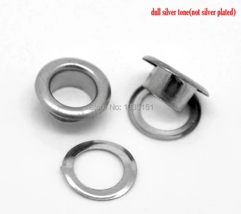 

Free shipping -500 Sets Silver Tone Shoe Shoelace Eyelets 8mmx4mm 8mm( 3/8"x 1/8") J1296