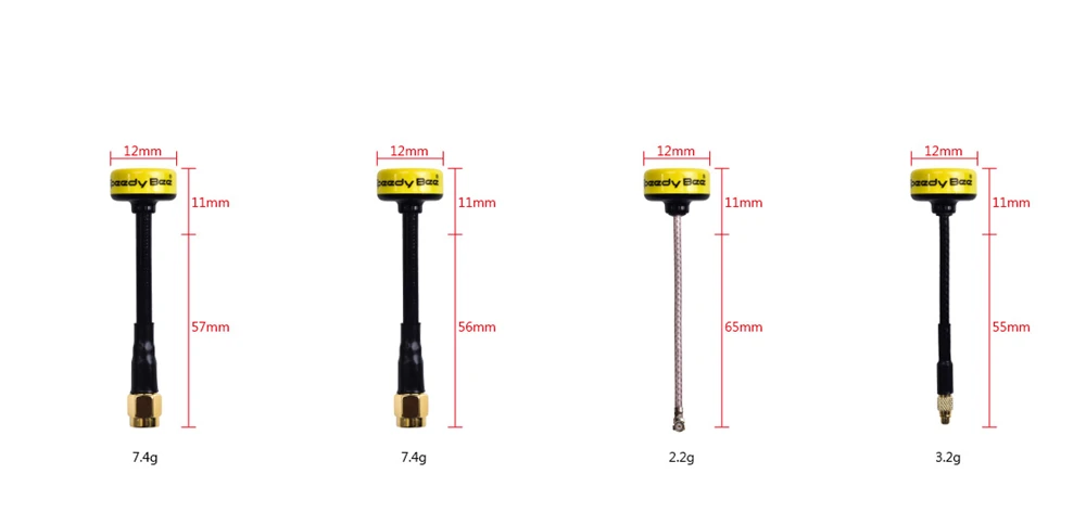 Скоростная Bee 5,8 ГГц 2dBi FPV антенна UFL IPX MMCX RHCP/LHCP для радиоуправляемого дрона самолета FPV очки монитор видео Trandmitter приемник