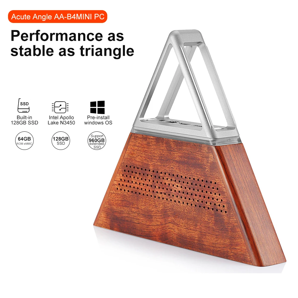 Острого угла AA B4 DIY Мини ПК Intel Apollo Lake N3450 1000 Мбит/с Windows 10 8 GB Оперативная память 64 Гб