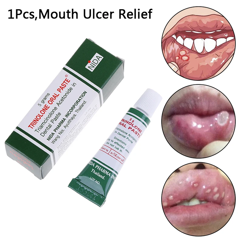 1Pcs Mouth Ulcer Relief Gel Natural Herbal Oral Antibacterial Relief Cream New