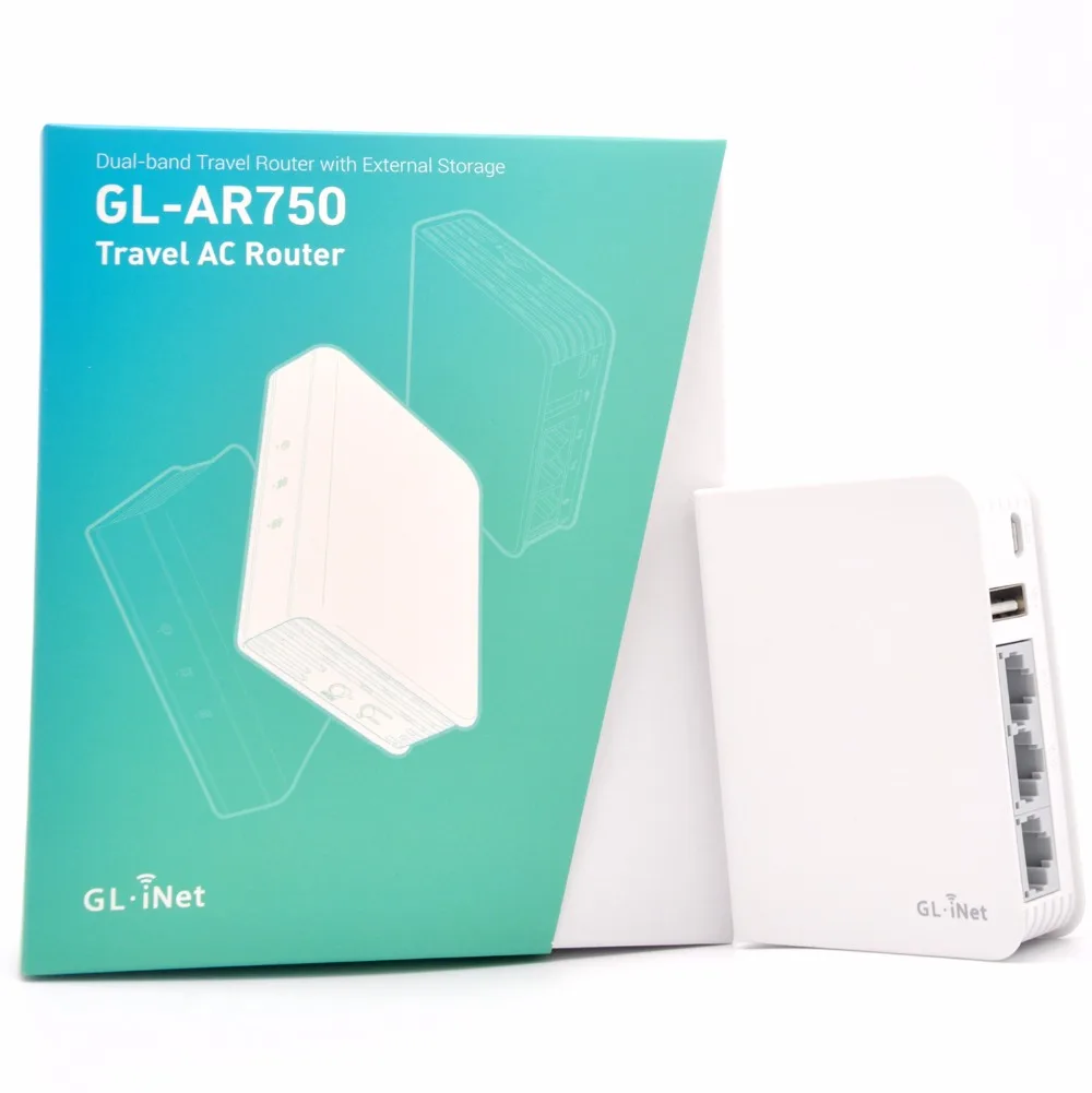 GL. iNet GL-AR750 802.11ac 750 Мбит/с openvpn-беспроводной дорожный AC мини WiFi роутер USB LEDE прошивка OpenWRT 128 МБ ram+ слот Micro SD