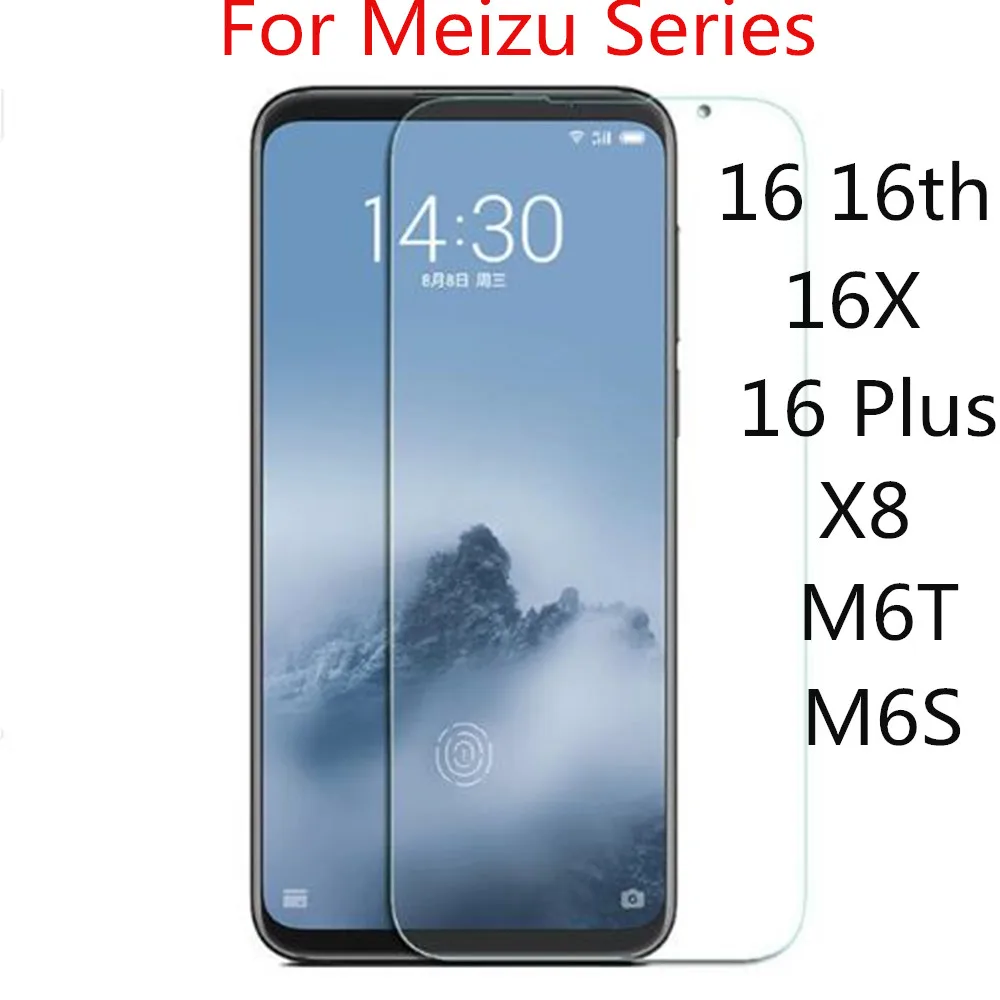 

2PCS Meizu 16th Screen Protector For Meizu 16 Plus 16X M6T X8 M6S A5 M5C M5 M6 Note Tempered Glass 9H Toughened Protective Film