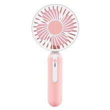 Portable Handheld Mini Fan With Rechargeable Built-In Battery 1200Ma Usb Port Handy Mini Fan Pink