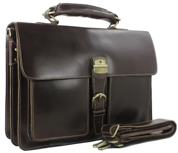 

Fashion High Class Italian genuine leather briefcase Men's leather laptop briefcase tote Messenger bag handbag free shipping