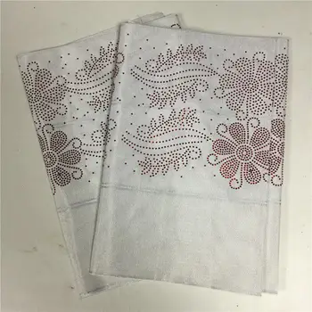 

aso oke headtie with beads and stones white lace fabric nigerian gele headtie high quality african headties for party2piece/lot