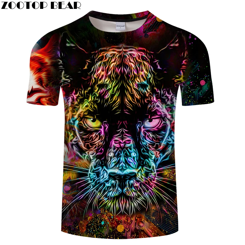 

3D T Shirts Animal T-shirts Men Colorful T shirt Summer Short Sleeve Tops Funny Tees Casual Camisetas Male Brand Top ZOOTOP BEAR