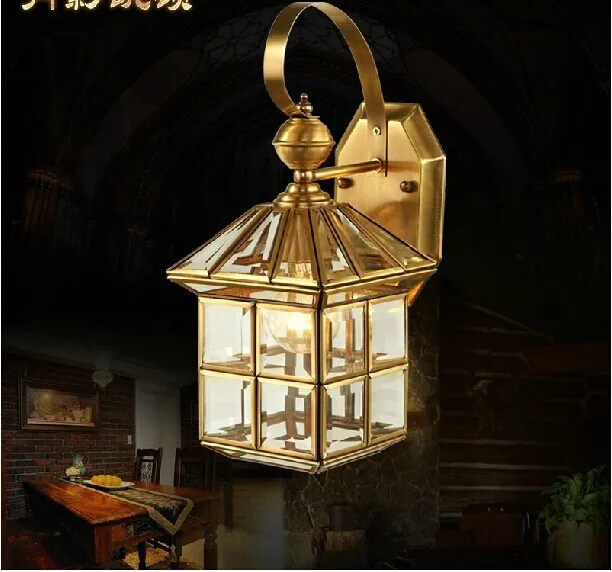 2017 new hot led copper lamp outdoor wall lamps Wall Sconce waterproof