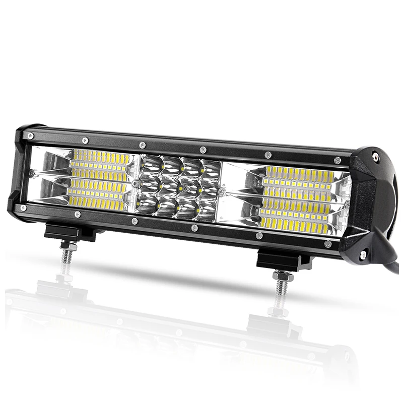 

12 Inch Tri-row Offroad LED Light Bar Combo Beam Spotlight LED Work Fog Light For Truck Tractor UAZ ATV SUV 4x4 Auto Headlight