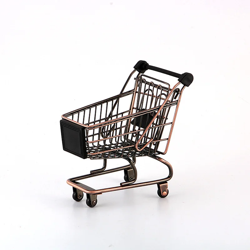 Mini Trolley Storage Basket Creative Mini Shopping Cart Supermarket