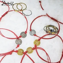 ZUUZ Созвездие звено цепи браслет нержавеющая сталь красный браслеты на нитке интимные аксессуары украшения для женщин мужчин цвет серебристый