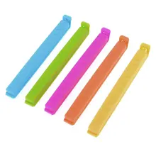 5 шт.,, 5 шт., многоцветная печать в виде сердца для хранения еды, зажим для сумки