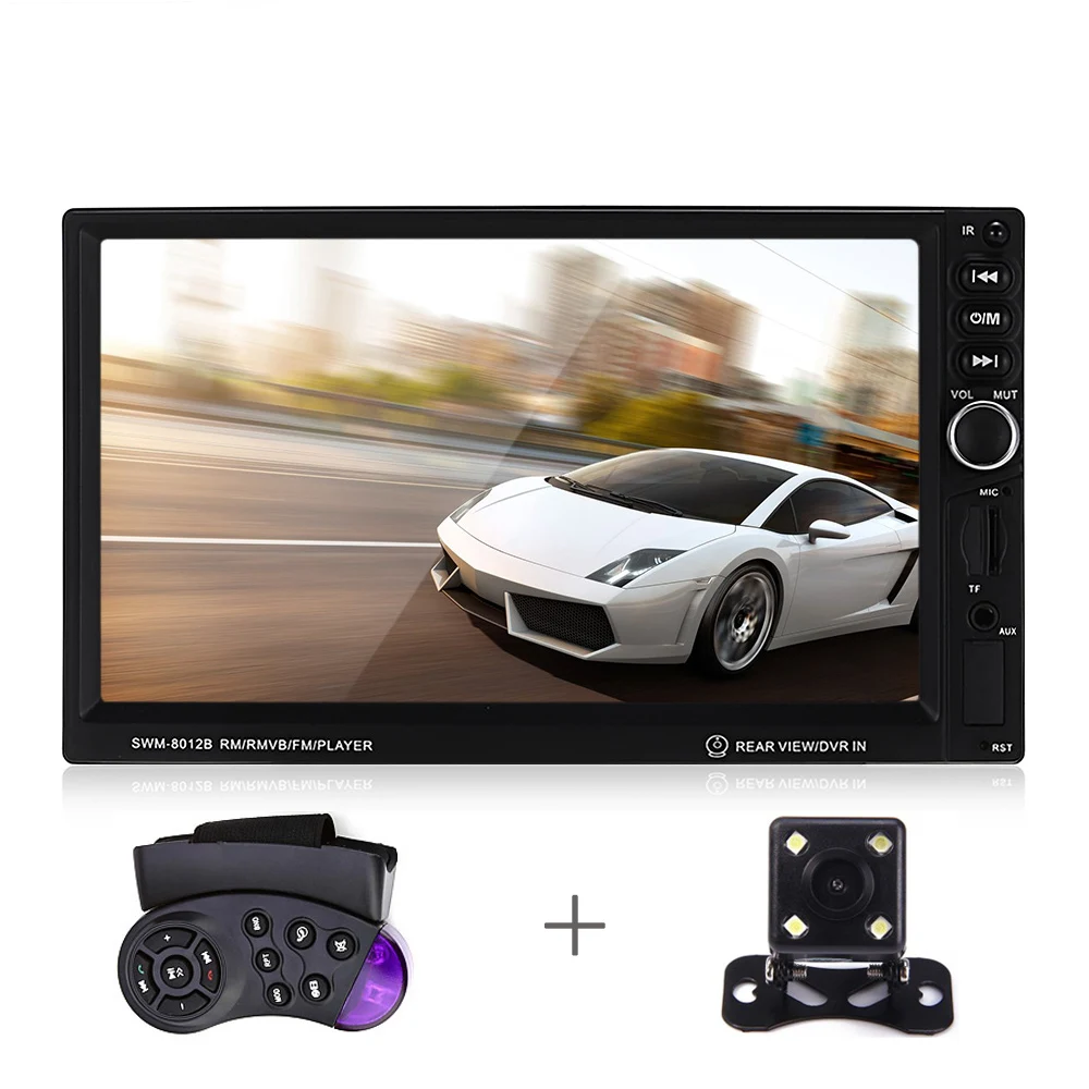 

8012 Universal 2 Din Car Radio 7-inch HD Capacitive Touch Screen MP5 Auto Multimedia Player Bluetooth 2.0 Steering Wheel Control