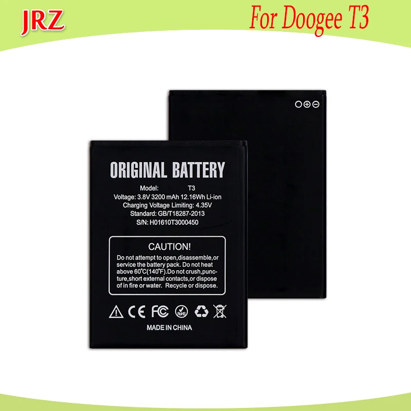 

JRZ 3.8V 3200mAh battery For Doogee T3 phone Replacement Batteries Bateria