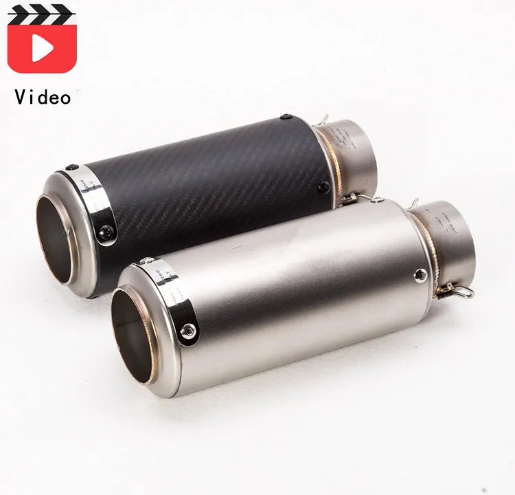 

245mm310mm60mm 51mm New Model stanless steel carbon fiber Universal Motorcycle Exhaust Muffler Racing Exhaust with free connect