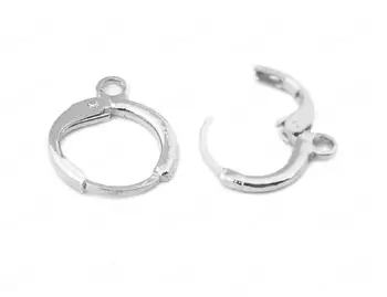 

Simple DIY Copper Small Circle Hoop Earrings Components Earrings Findings 12x14mm one pair y1205