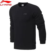 Li-Ning мужской тренировочный базовый Вязаный топ-свитер, Классический крой, комфортный спортивный свитер с подкладкой из интерлока AWDN001 MWW1380
