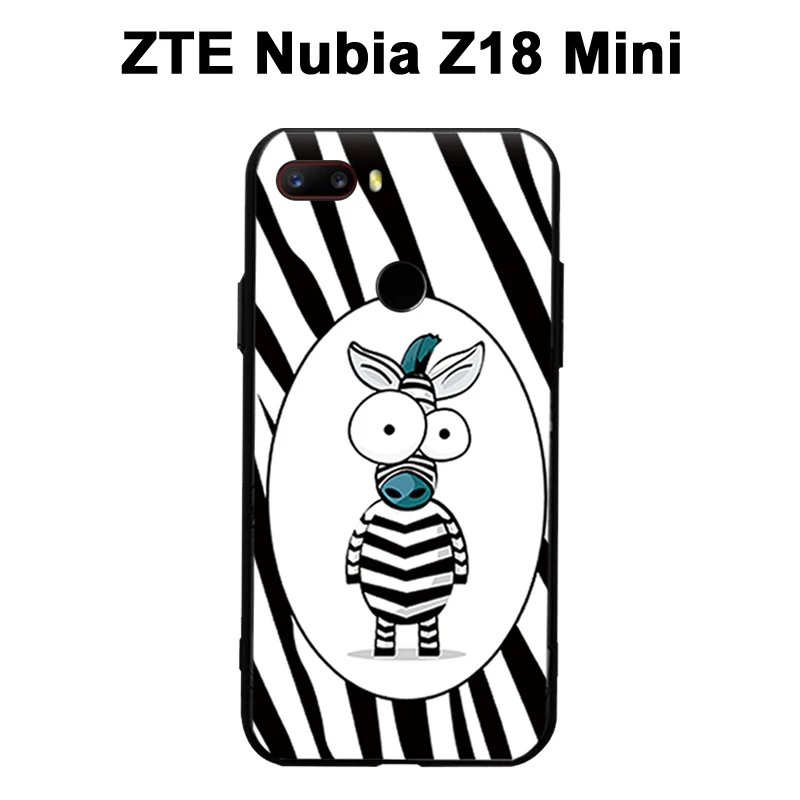 Мини чехол ZTE Nubia Z18 Черный 3D рельефный для Z 18 мини телефона силиконовый