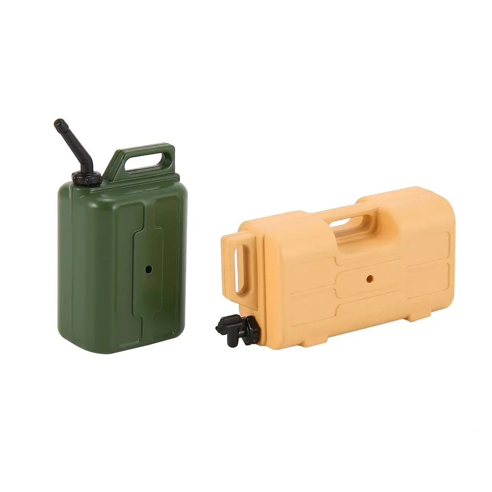 

2Pcs Mini Fuel Oil Gasoline Simulated Tank Container Mounts for 1/10 AX10 SCX10 RC4WD TRX-4 Off-road Crawler RC Car Vehicle