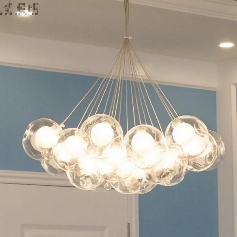 Постмодерн красочные стеклянные лампы Подвесная лампа G4 LED DIY подвесная