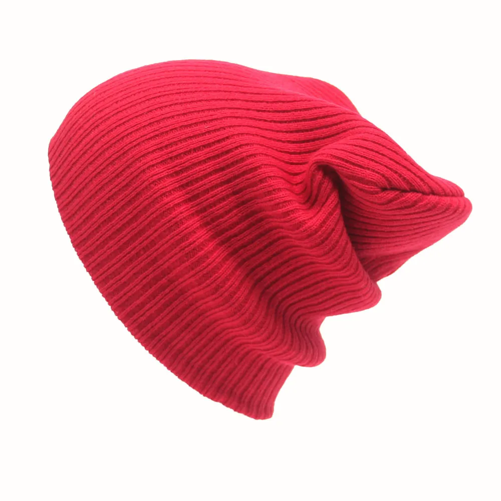 Мужские и женские вязаные шапочки Лыжная кепка хип-хоп зимняя теплая шапка унисекс шерстяная шапка Зимний теплый велосипед туристическая шляпа дышащая шляпа p - Цвет: Red