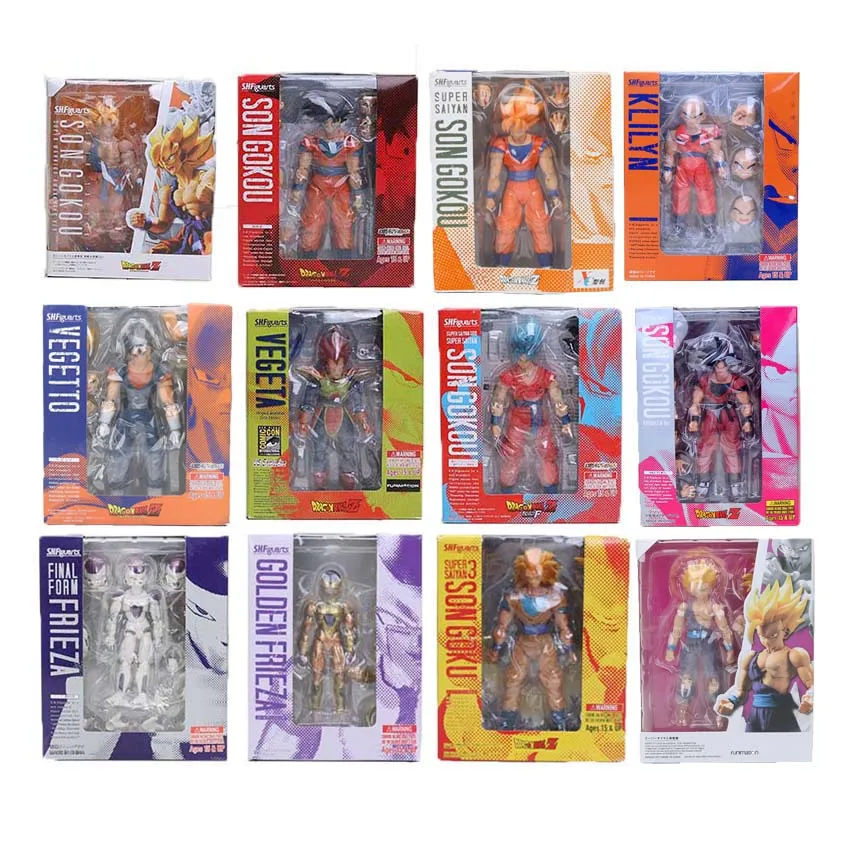 

Dragon Ball Z SHF S.H.Figuarts Son Goku Gohan Krillin Vegeta Freeza Vegetto Android NO.18 Trunks Action Figure